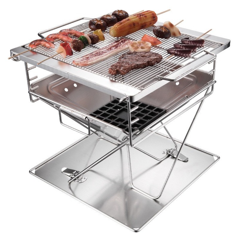 Camping Cooking Fire Pit - MT‑045 Parrilla portátil plegable para barbacoa,