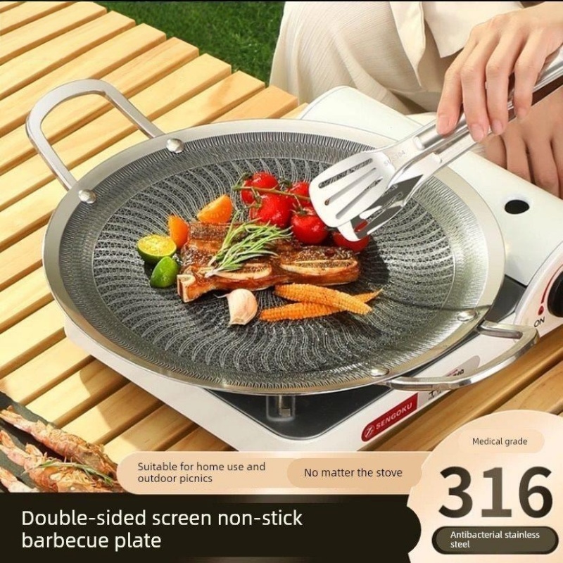 Camping Cooking Bbq - Sartén Multifuncional de Acero Inoxidable 316