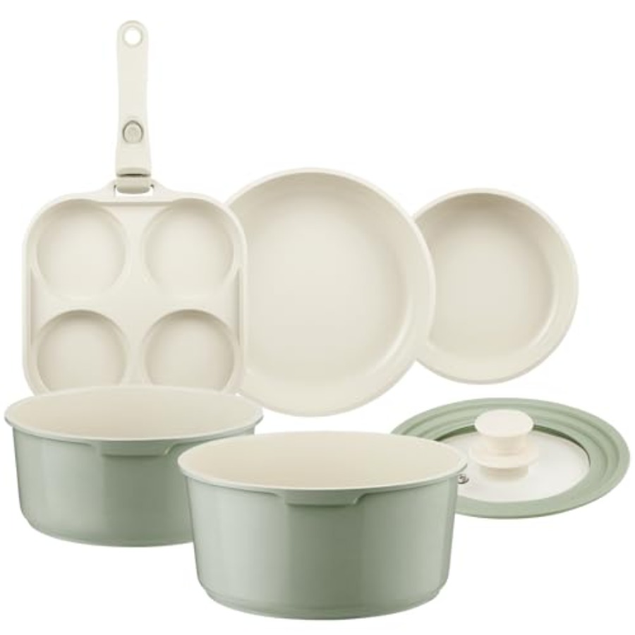 Camping Cooking Set Detachable Handle - Juego de Ollas y Sartenes de