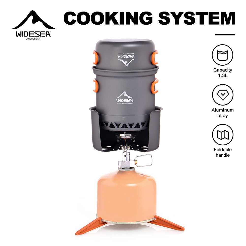 Camping Cooking All In One - Widesea-Juego de estufa de Camping portátil,