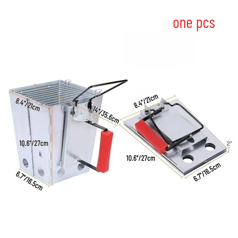 Charcoal Chimney Starter - 1 Unidad Parrilla Plegable para Camping