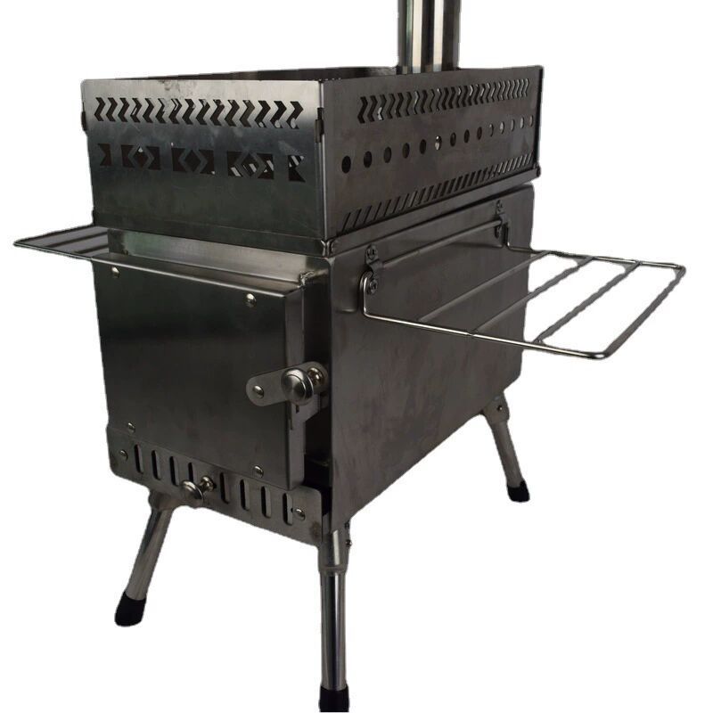 Camping Cooking Fire Pit - Estufa de Leña Plegable de Acero