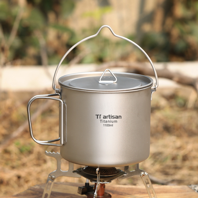 Camping Cooking Pot With Lid - Tiartisan - Juego de ollas de