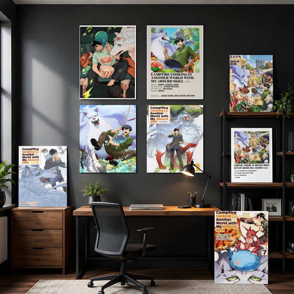Campfire Cooking In Another World - Póster de Arte Mural Autoadhesivo HD
