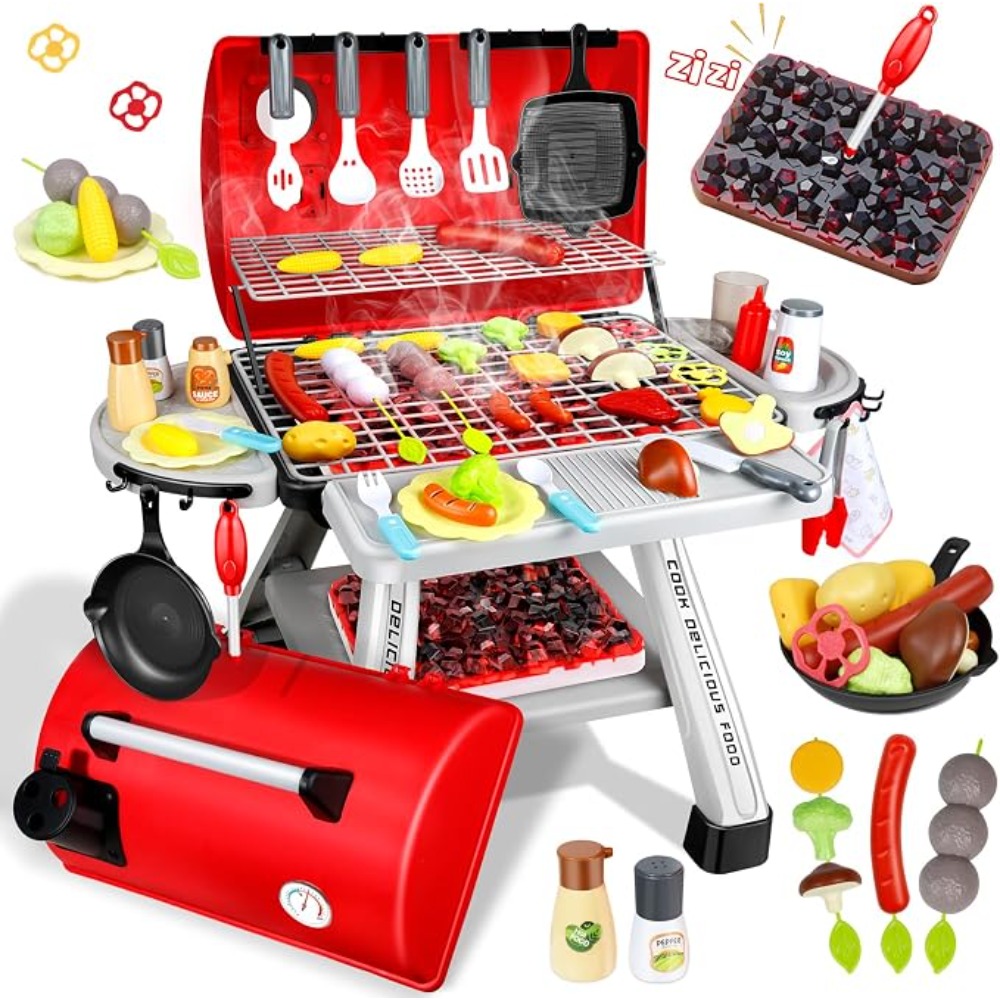 Camping Cooking With Kids - Juego de Juguetes de Barbacoa para
