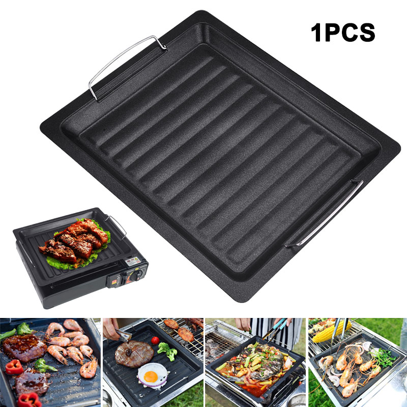 Camping Cooking Appliances - Sartén cuadrada gruesa para exteriores con