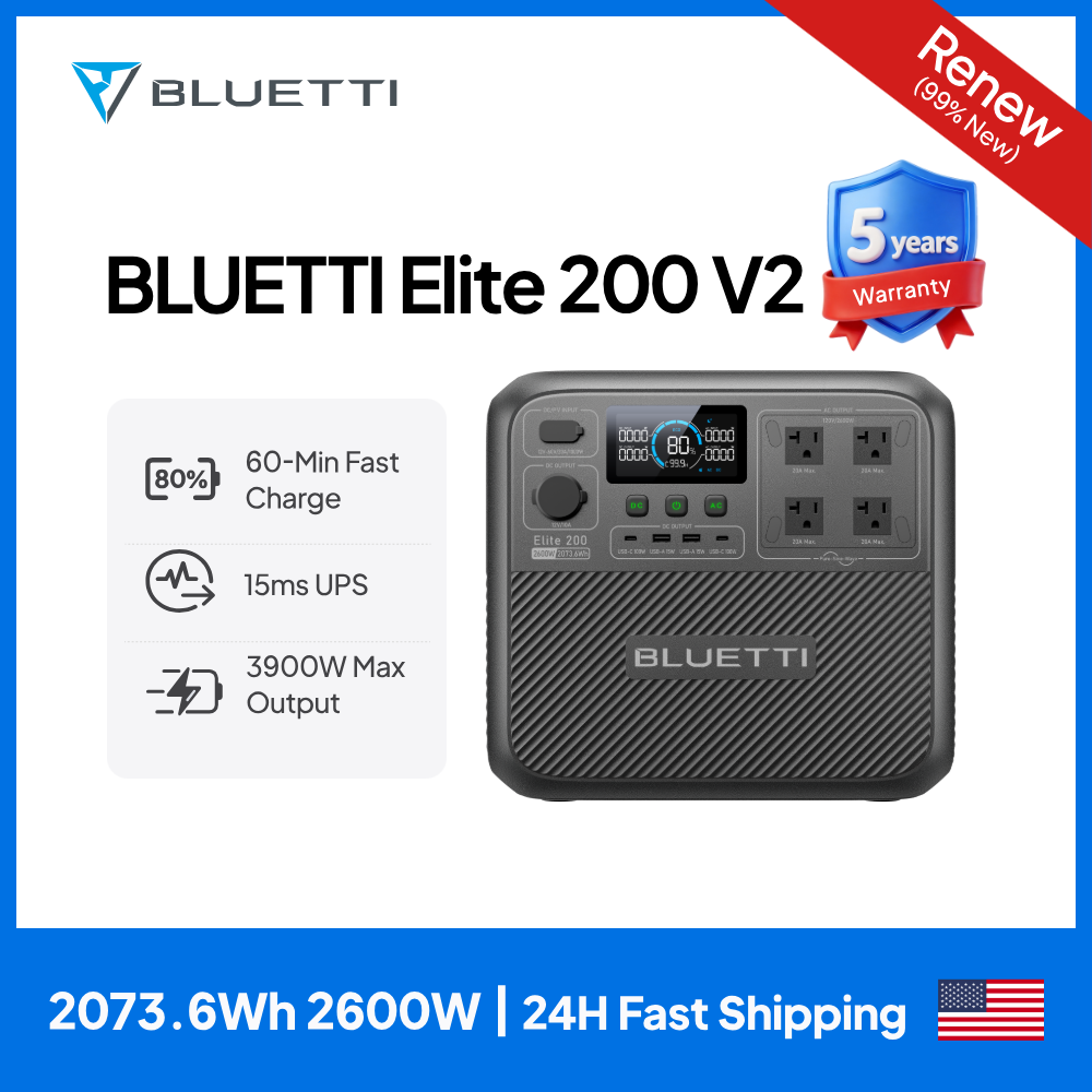 Camping Cooking Stove - 【Renew】BLUETTI Elite 200 V2 Estación de