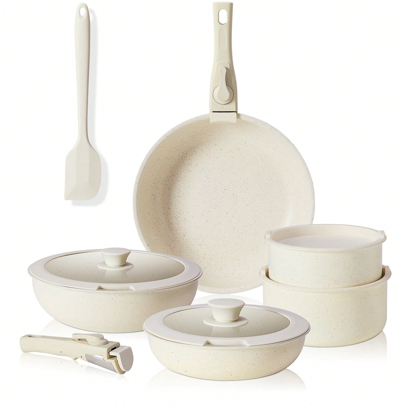 Camping Cooking Set Detachable Handle - Juego de ollas y sartenes moderno