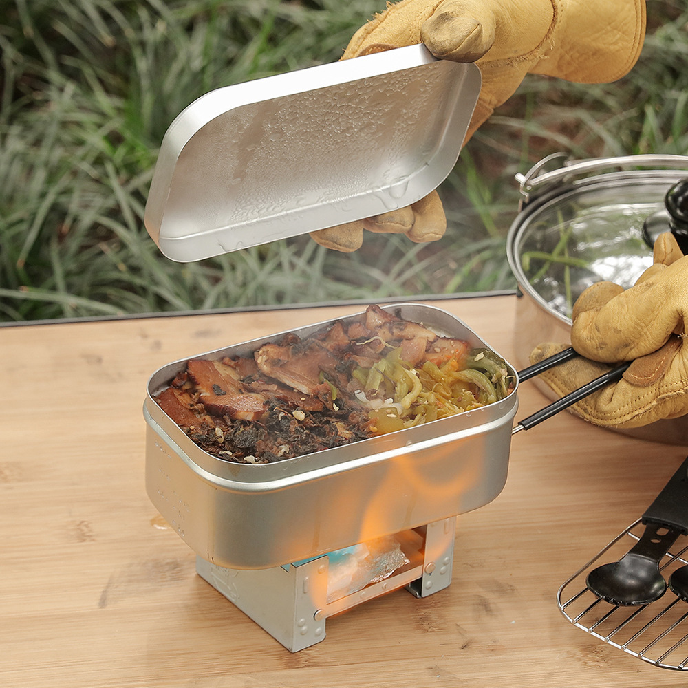 Camping Cooking Box Set - Kit de desorden de aluminio para