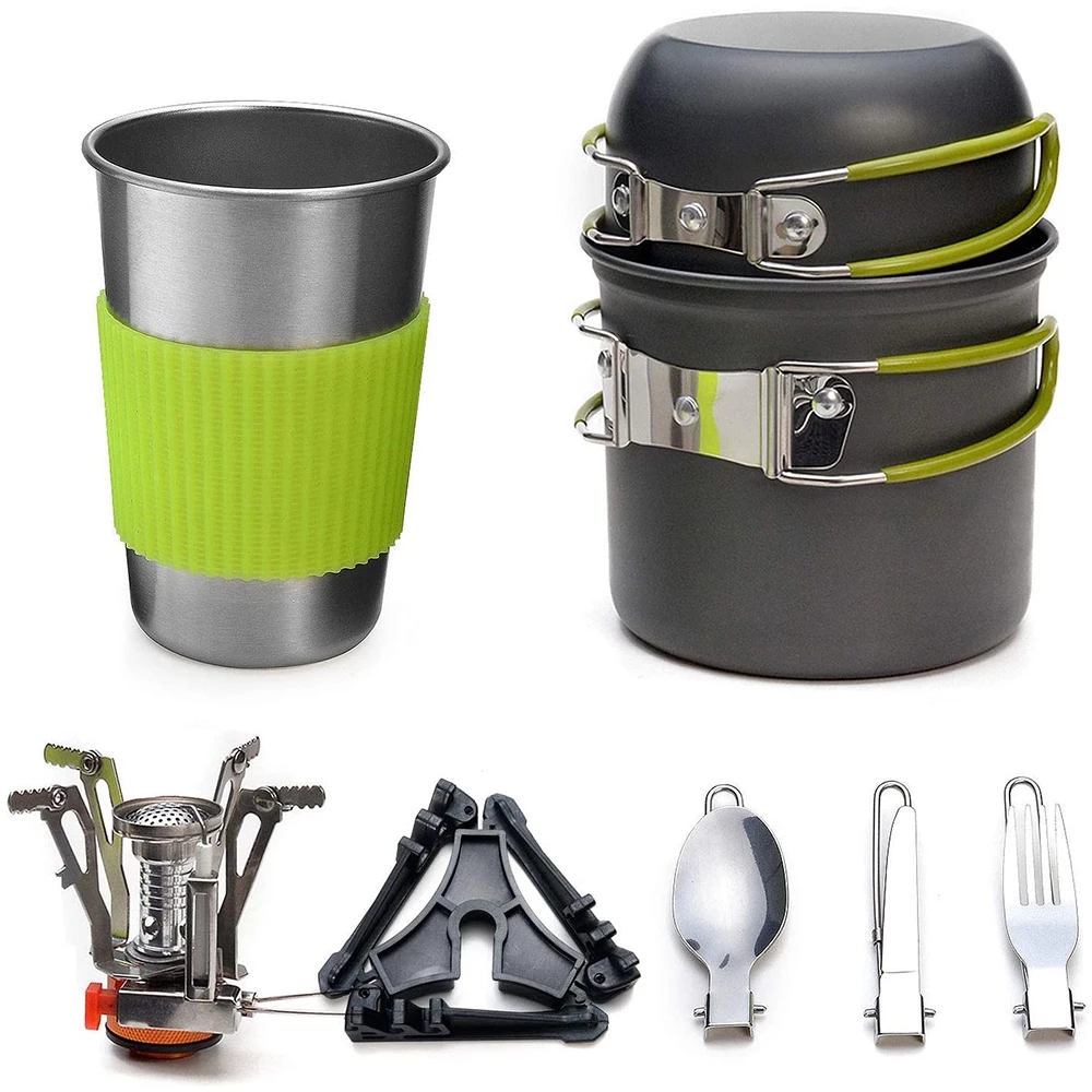 Camping Cooking Gear Set - Kit de utensilios de cocina para