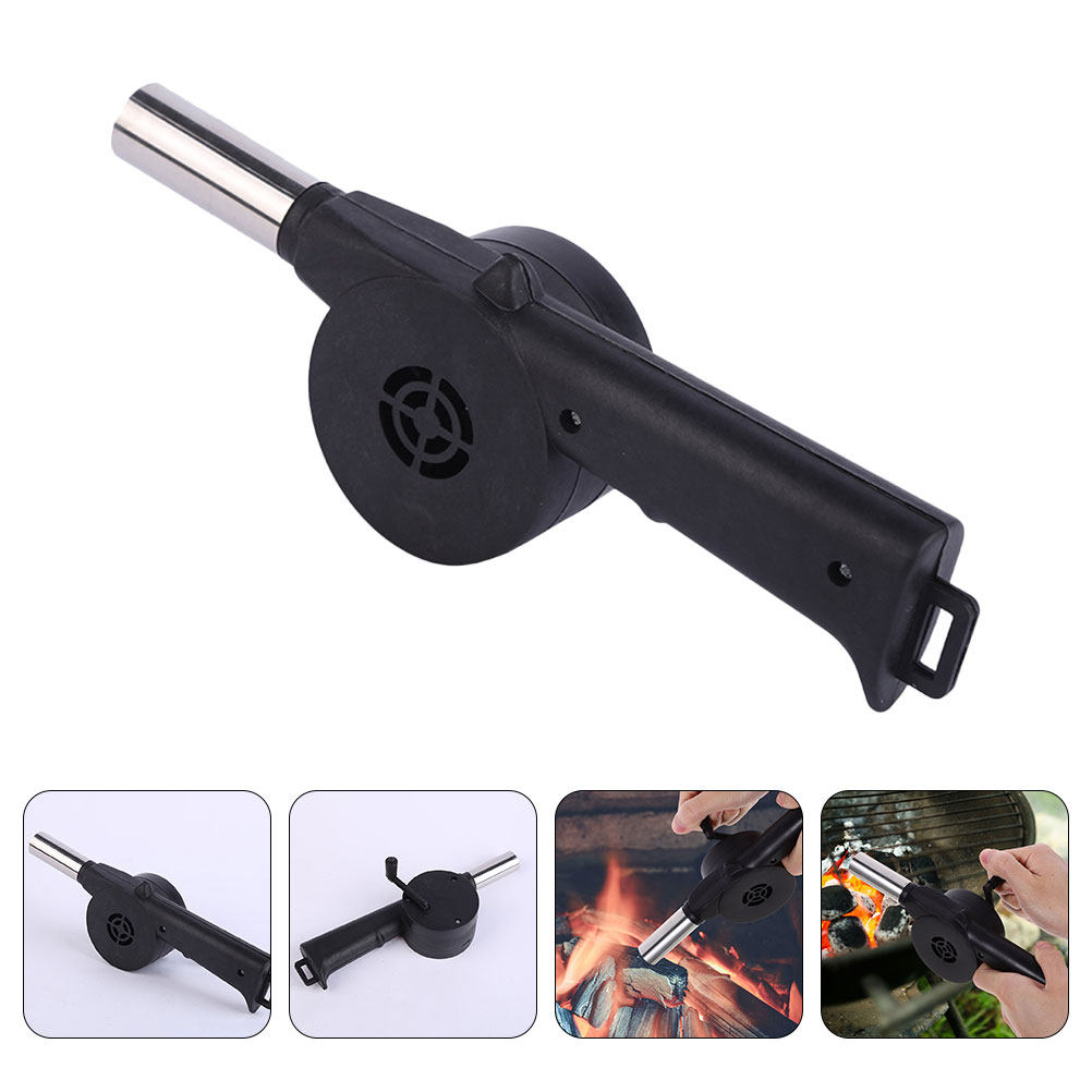 Camping Cooking Fire Pit - Ventilador Manual de Manivela Negra para