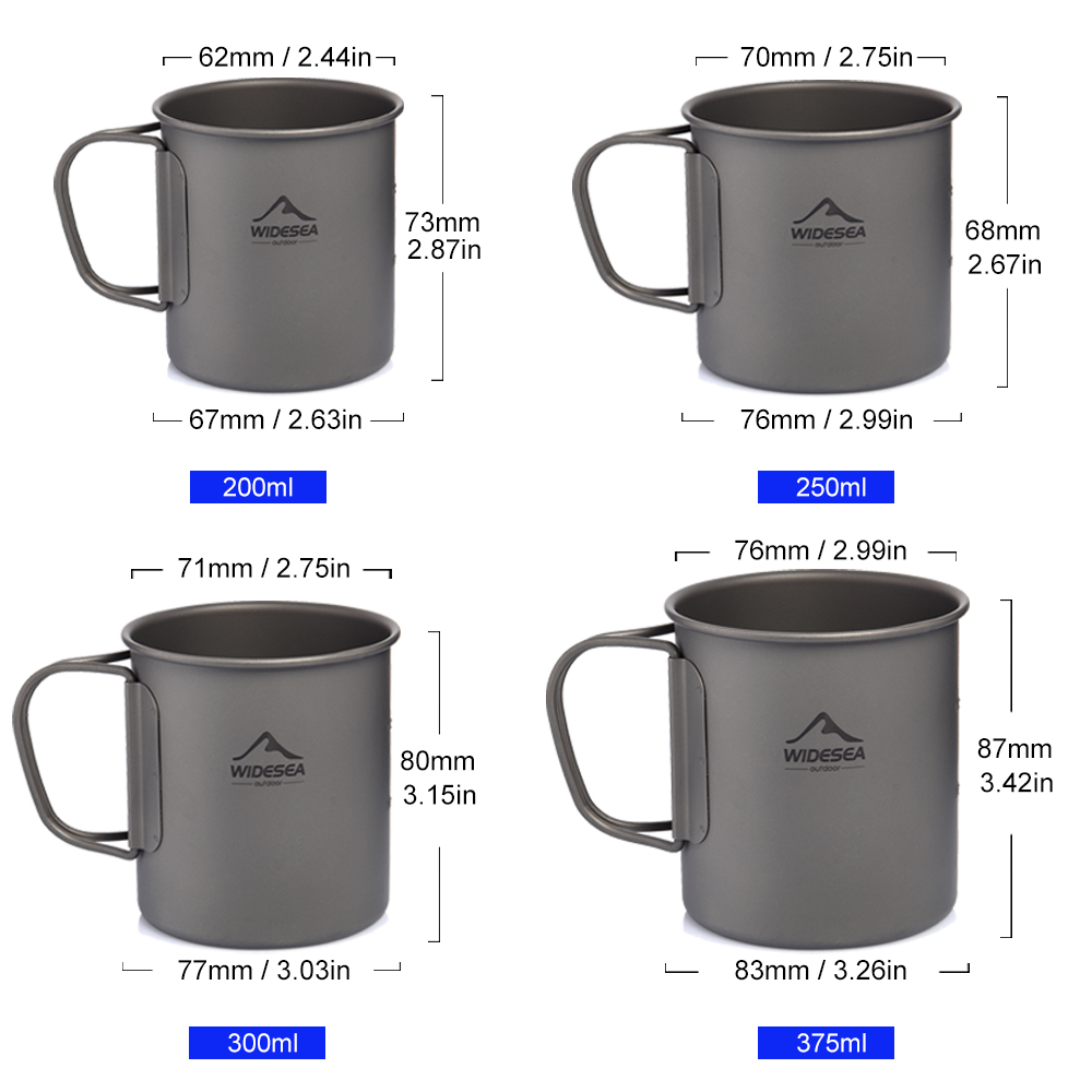 Taza de titanio Widesea para c - Camping Cooking All In One reseña y precio