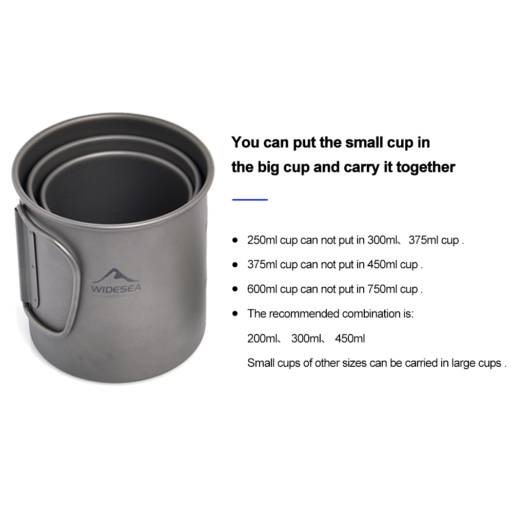 Taza de titanio Widesea para c - Camping Cooking All In One reseña y precio