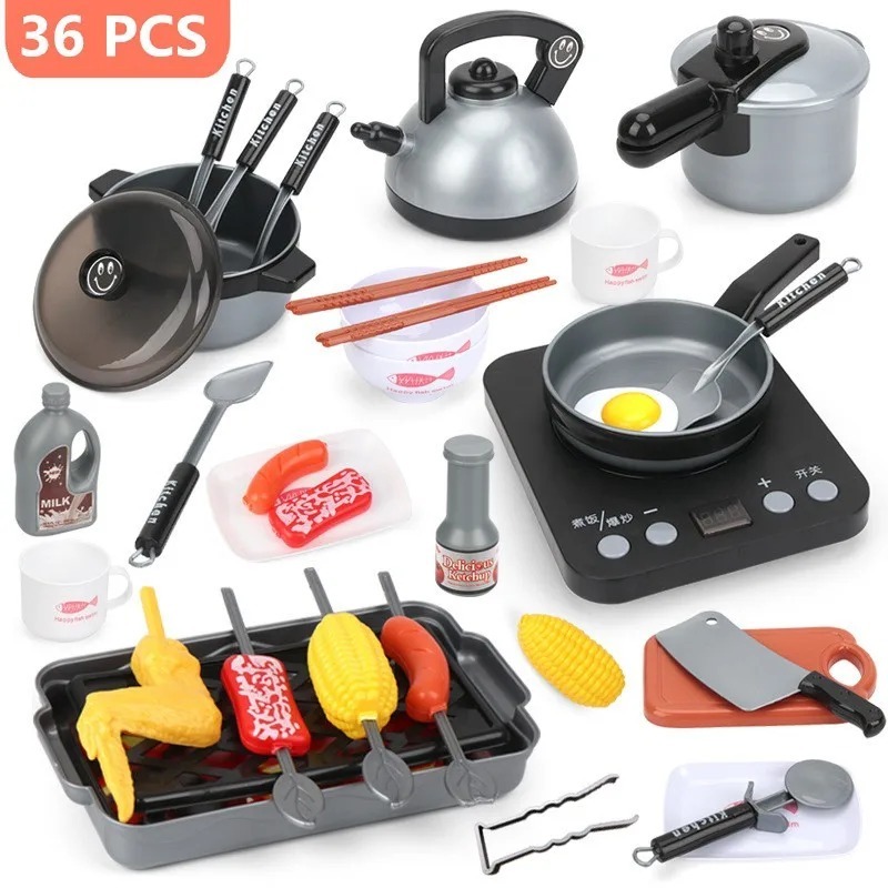 Juego de juguetes de cocina pa - Camping Cooking With Kids reseña y precio