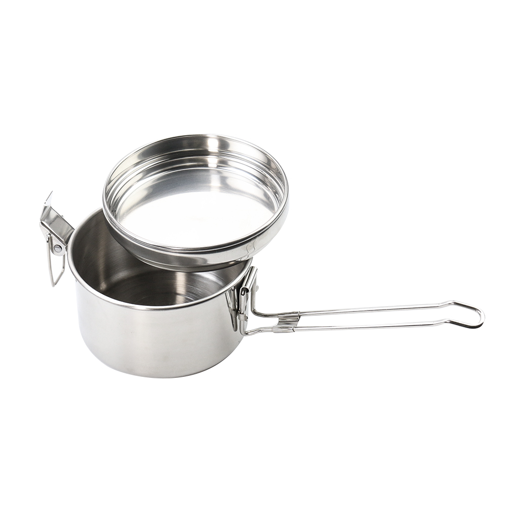 Olla colgante de acero inoxida - Camping Cooking Pot With Lid reseña y precio