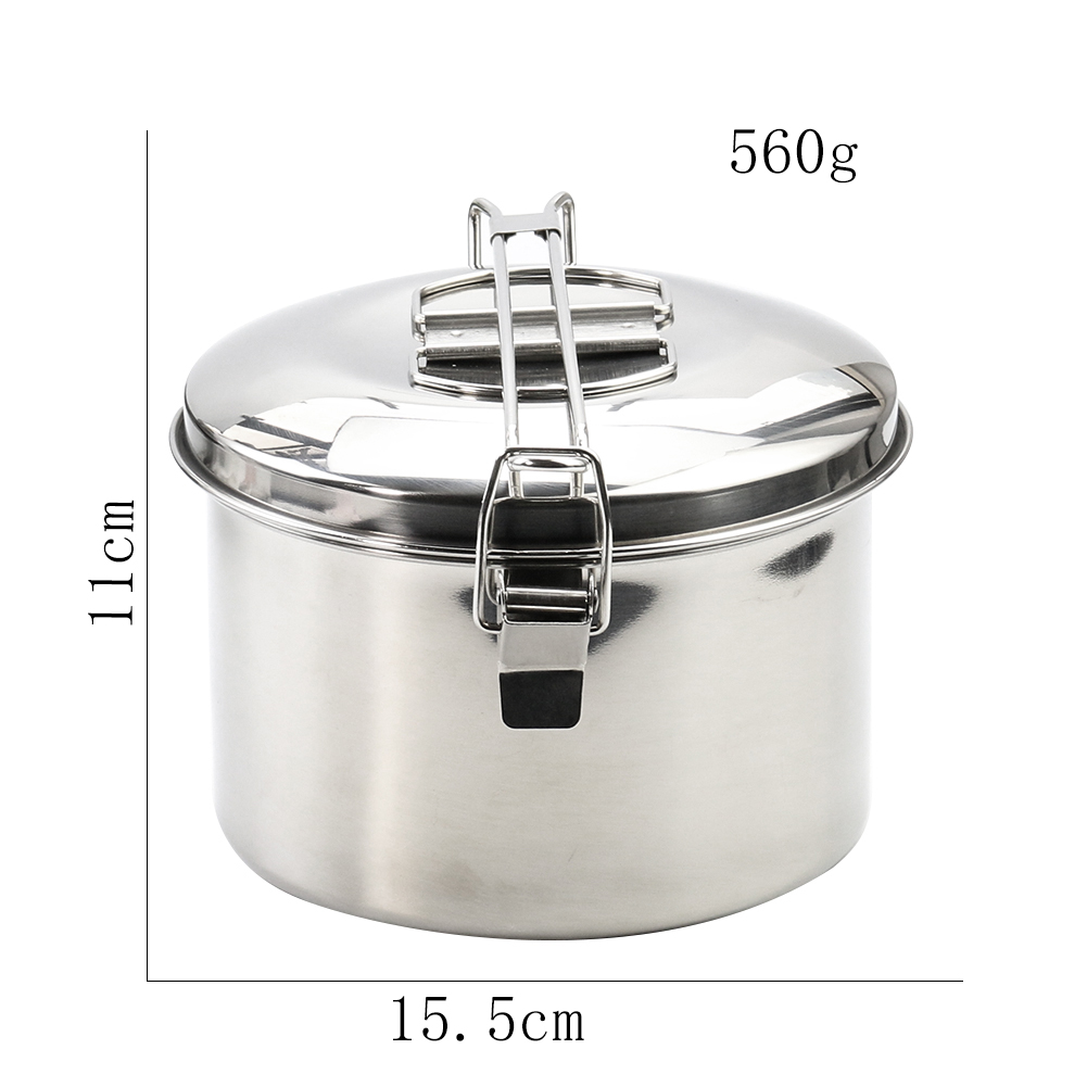 Olla colgante de acero inoxida - Camping Cooking Pot With Lid reseña y precio