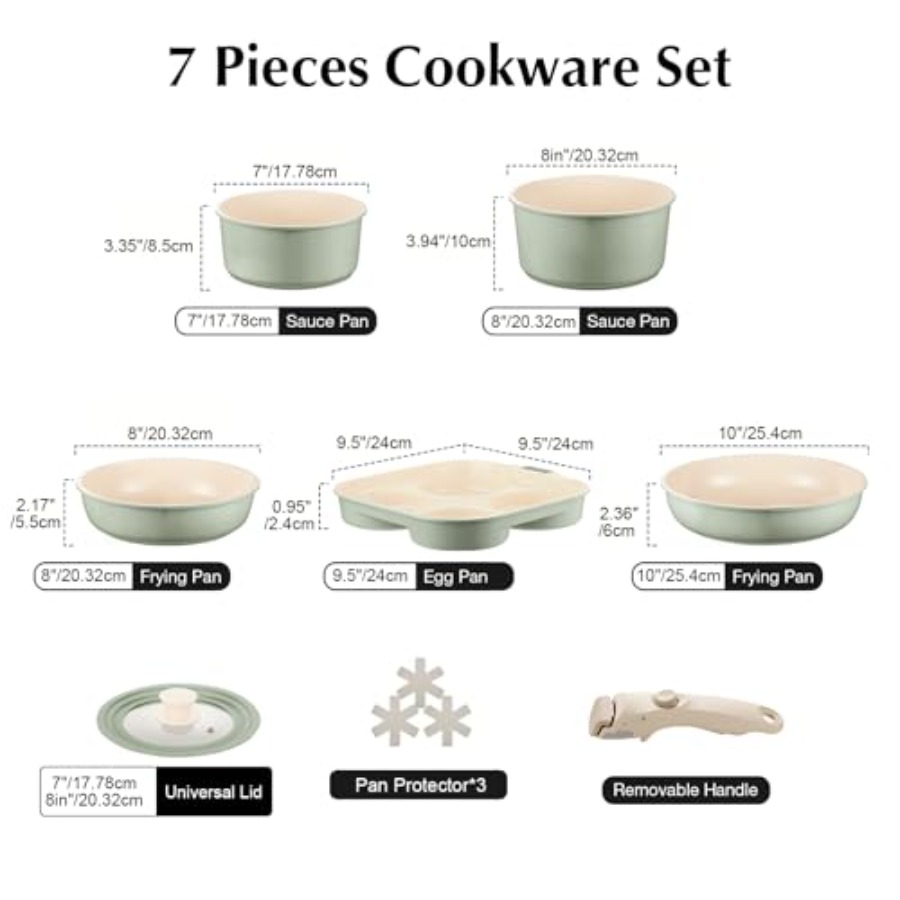 Juego de Ollas y Sartenes de C - Camping Cooking Set Detachable Handle reseña y precio