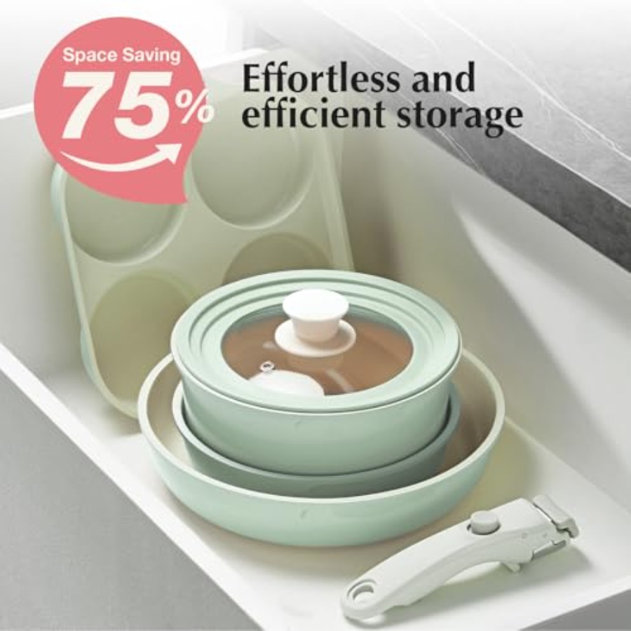 Juego de Ollas y Sartenes de C - Camping Cooking Set Detachable Handle reseña y precio