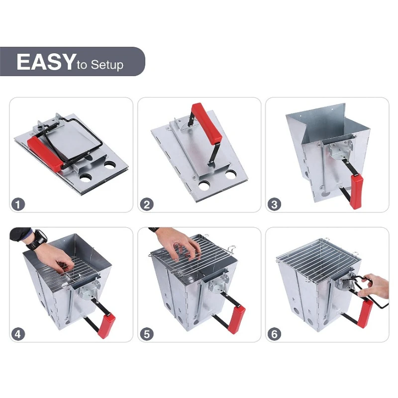 1 Unidad Parrilla Plegable par - Charcoal Chimney Starter reseña y precio