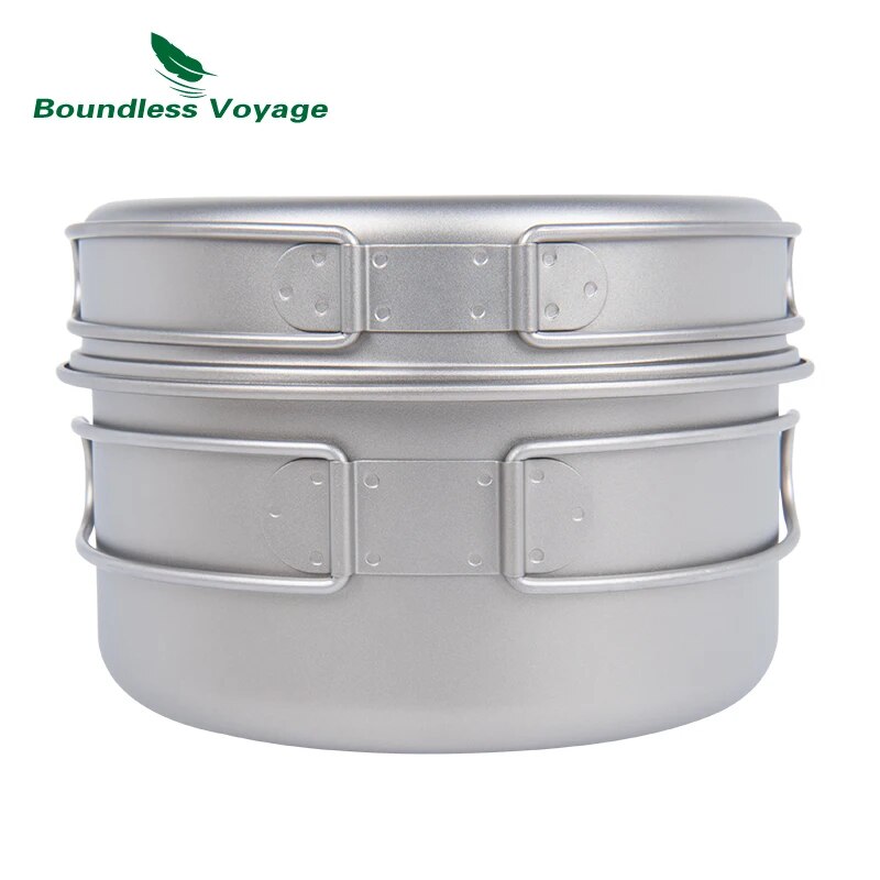 Juego de sartenes de titanio B - Camping Cooking Set Compact reseña y precio