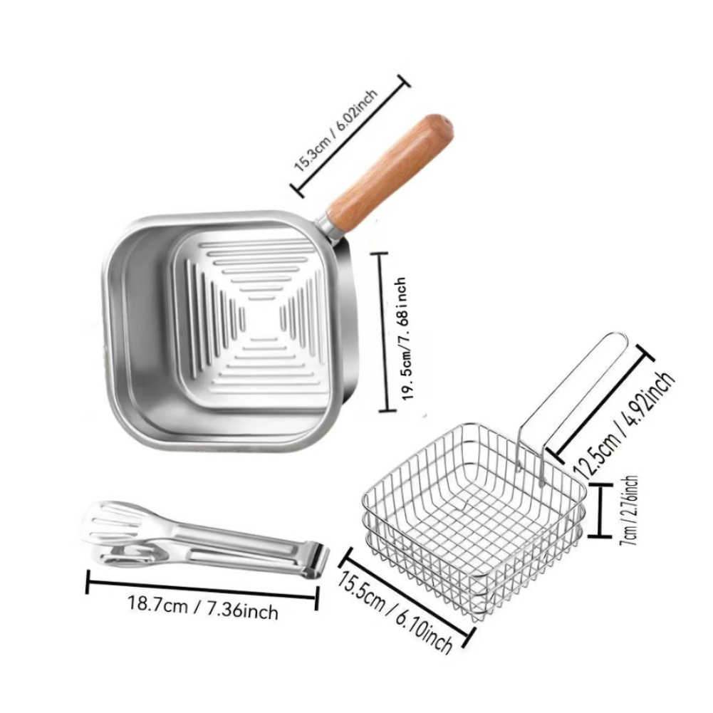 1 Juego de sartenes cuadradas  - Camping Cooking Set Detachable Handle reseña y precio