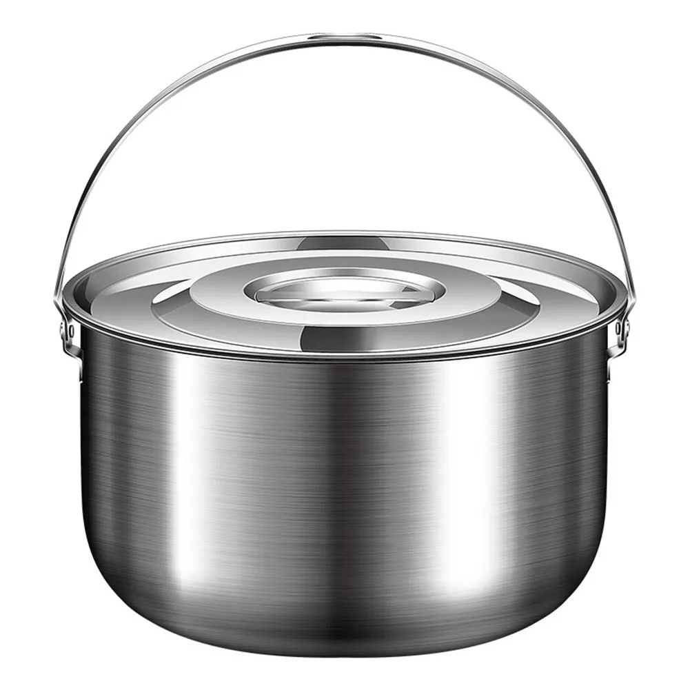 Olla de camping de acero inoxi - Camping Cooking Pot With Lid reseña y precio