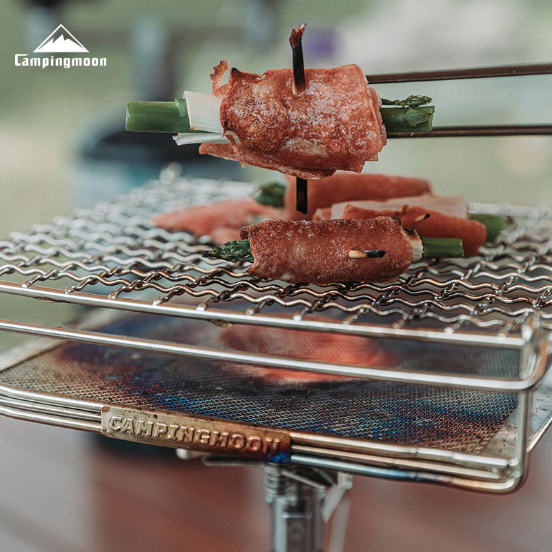 CAMPINGMOON Rejilla Plegable d - Camping Cooking Stove reseña y precio