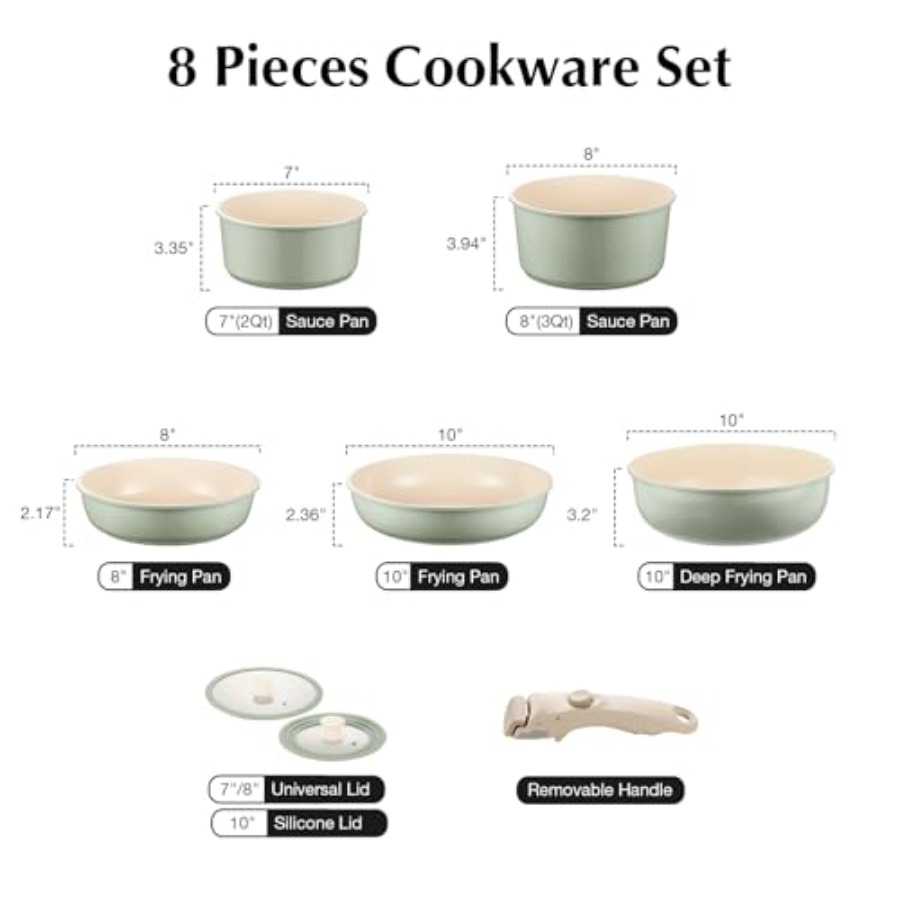 Juego de Ollas y Sartenes de C - Camping Cooking Set Detachable Handle reseña y precio