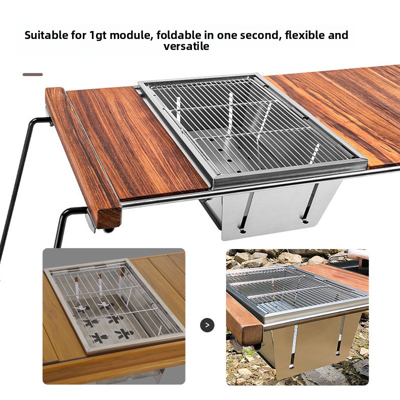 Parrilla Portátil Plegable de  - Camping Cooking Fire Pit reseña y precio