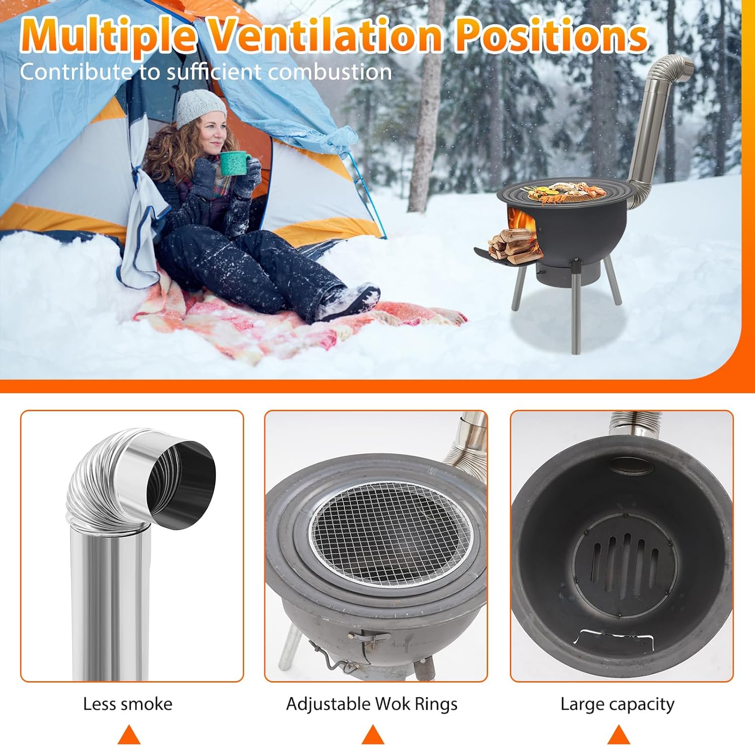Estufa Portátil de Leña para A - Camping Cooking Stove reseña y precio