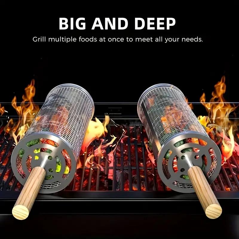 Cesta de acero inoxidable para - Camping Cooking Bbq reseña y precio