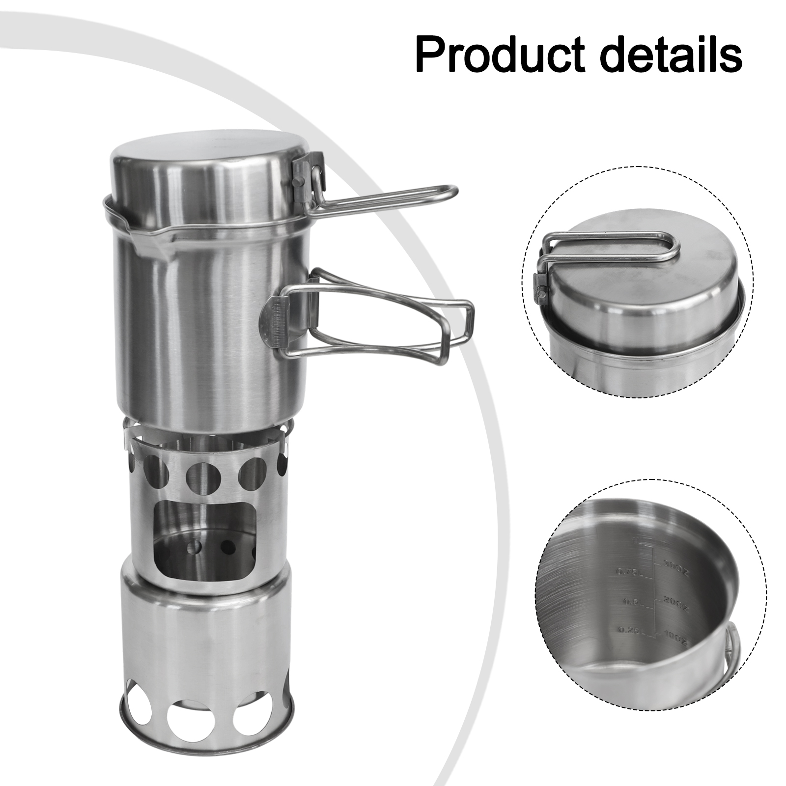 Estufa de leña portátil para a - Camping Cooking Gear Set reseña y precio