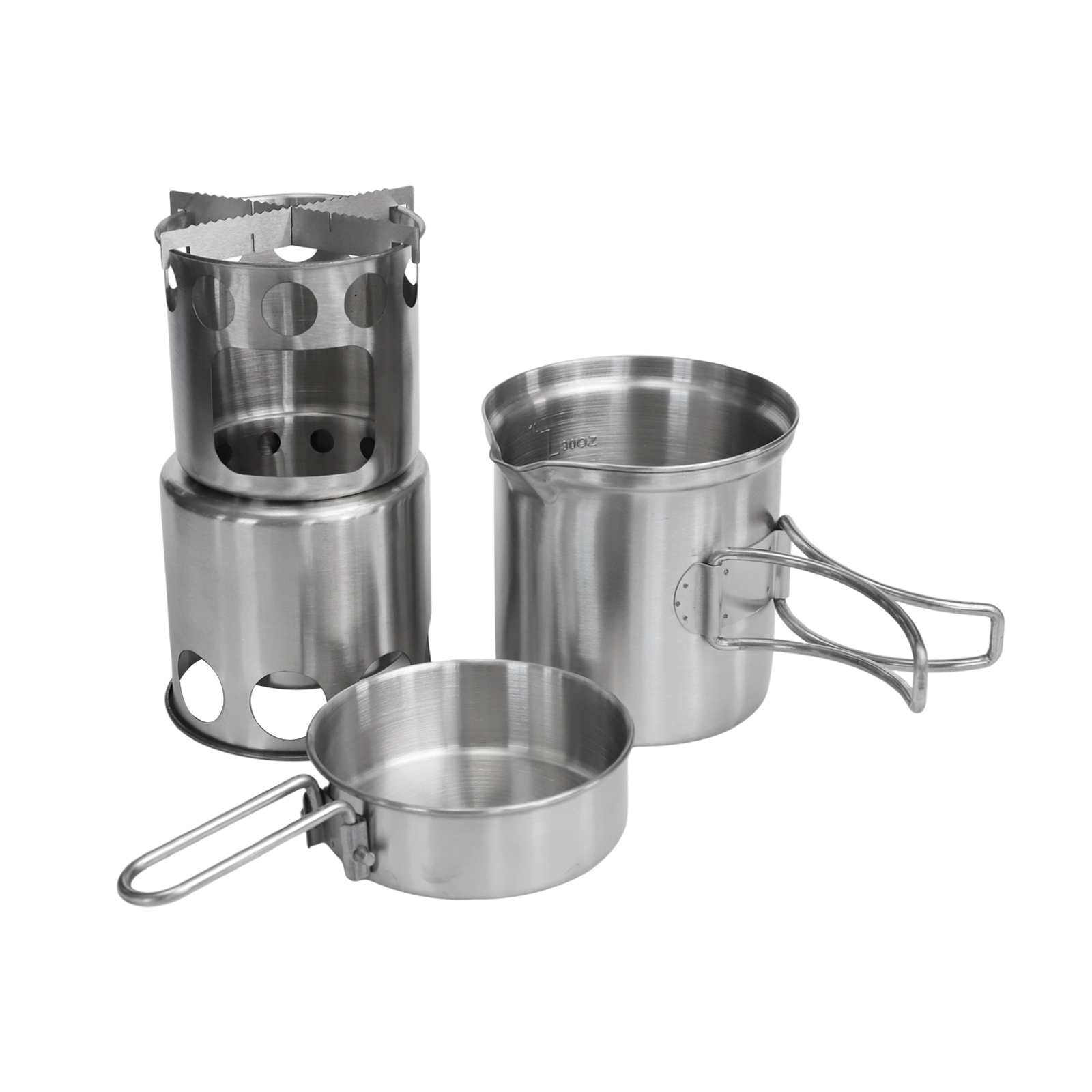 Estufa de leña portátil para a - Camping Cooking Gear Set reseña y precio