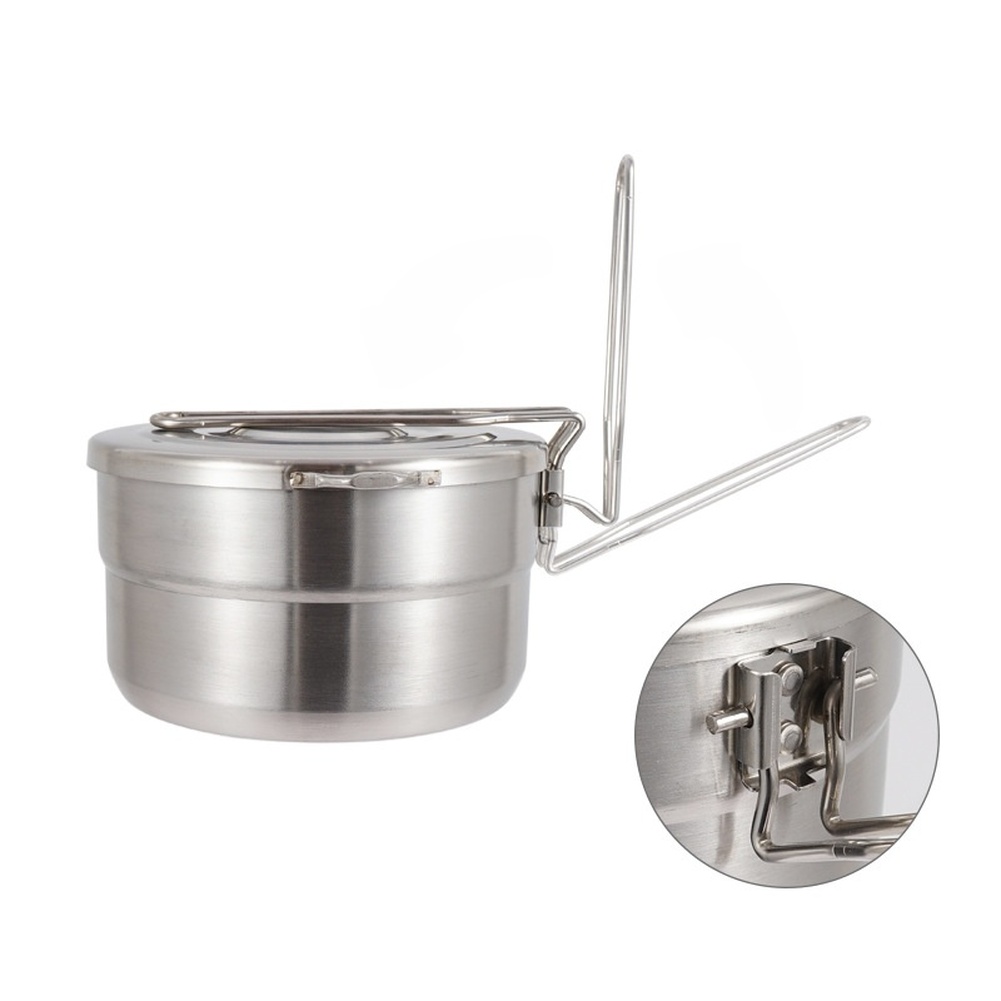 Olla de acero inoxidable 304 d - Camping Cooking Box Set reseña y precio
