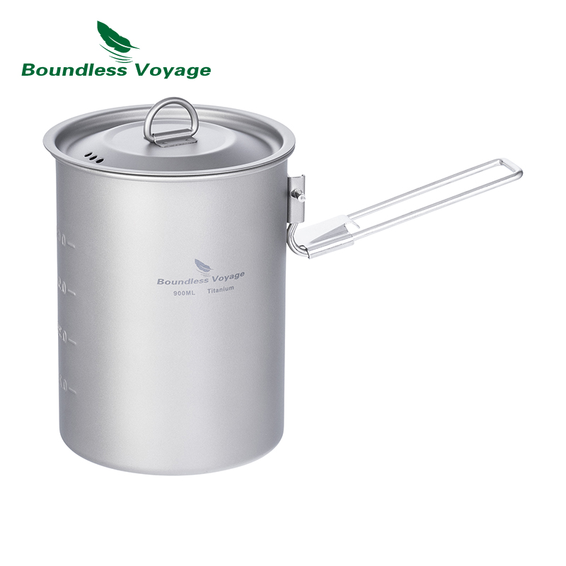 Boundless Voyage-olla de titan - Camping Cooking Pot With Lid reseña y precio