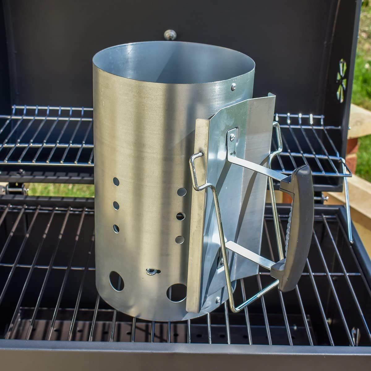 Arrancador de chimenea con man - Charcoal Chimney Starter reseña y precio