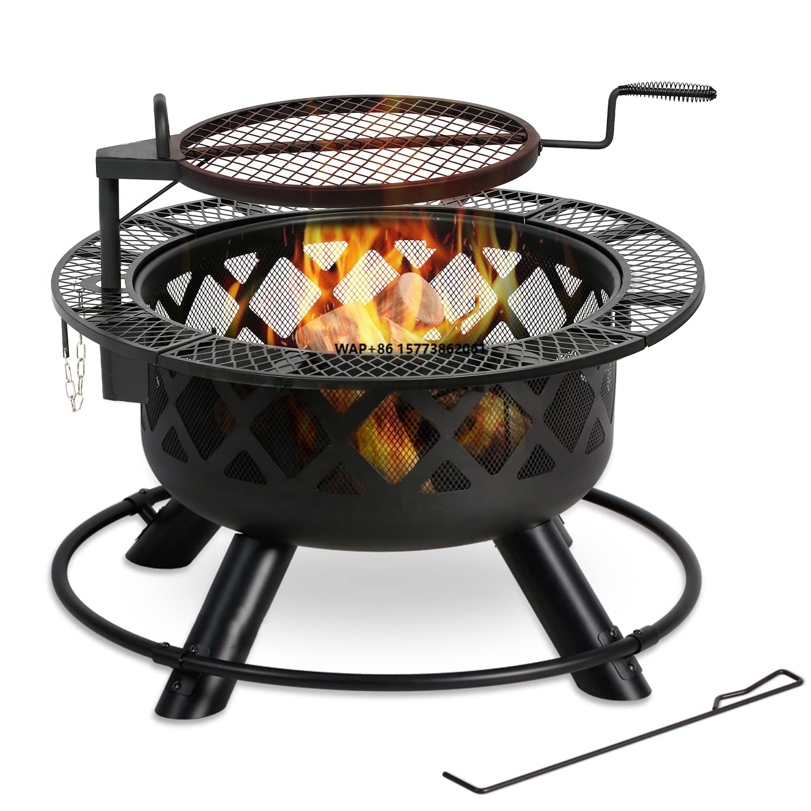 Grandes hogares de leña para e - Camping Cooking Fire Pit reseña y precio