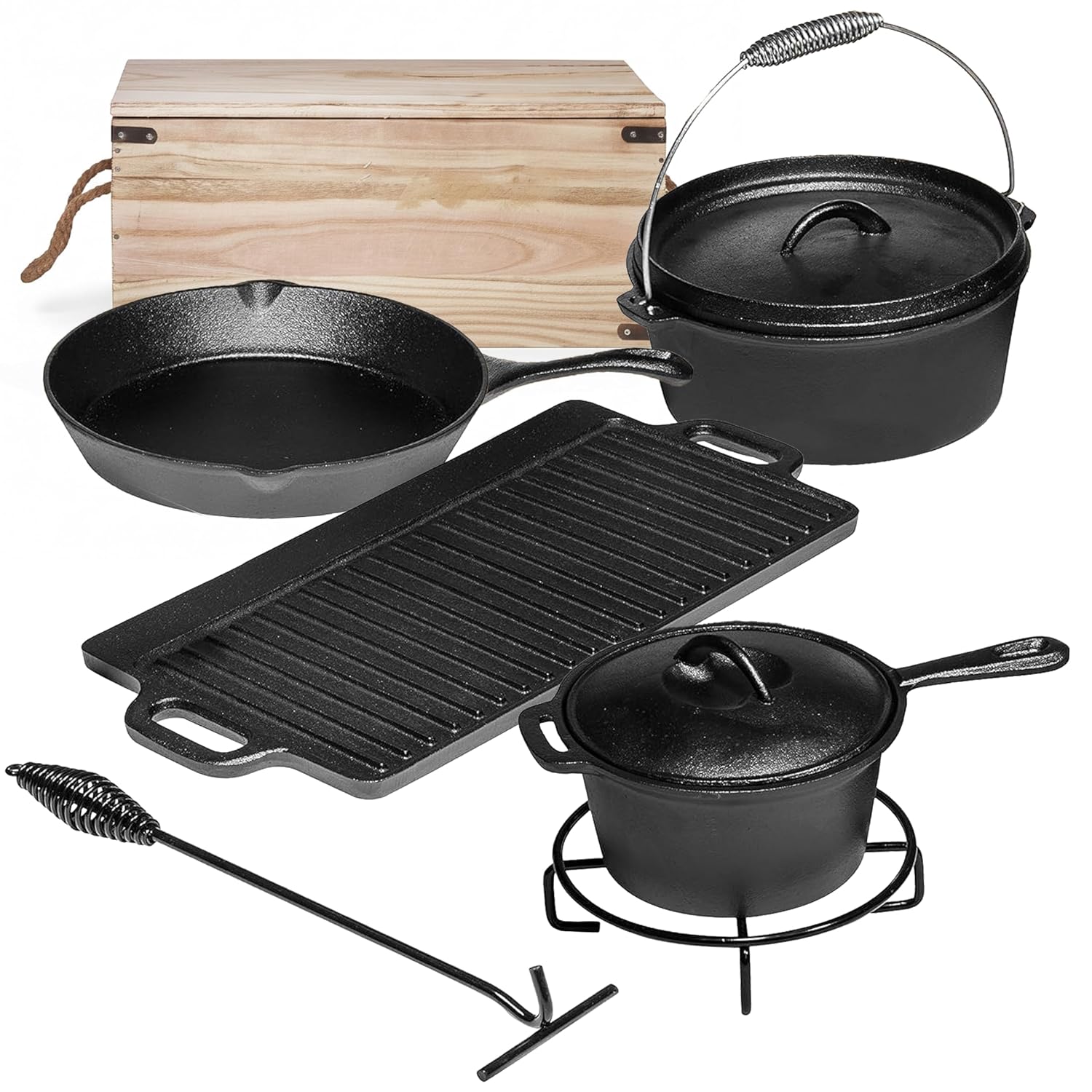 Juego de cocina para acampar d - Camping Cooking Pot With Lid reseña y precio