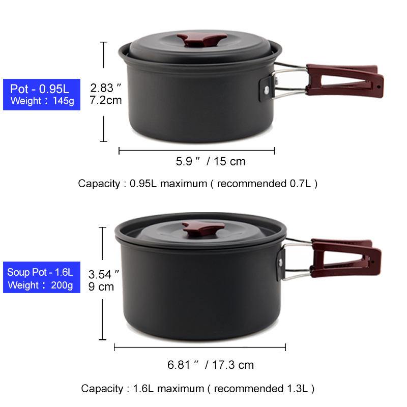 Widesea-Juego de utensilios de - Camping Cooking All In One reseña y precio
