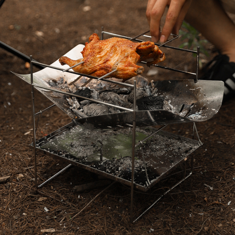 Estufa de leña para acampar, e - Camping Cooking Fire Pit reseña y precio